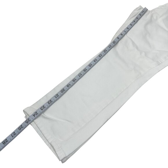 Banana Republic Women Ivory Stretch Denim Skinny Crop Jeans Petite Size 28P - Picture 7 of 12